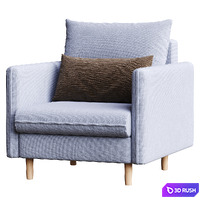 Chair-bed Slipson Mini Linia Lavender 3D Model Corona