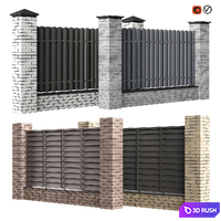 Fences 3D Model Vray, Corona