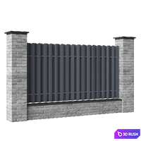 Fences 3D Model Vray, Corona