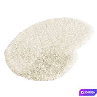 Residue Shaggy rug 3D Model Vray
