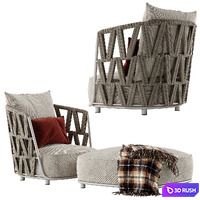 Talenti Swipe armchair 3D Model Vray