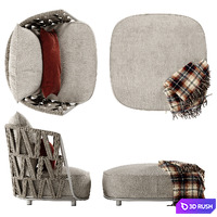 Talenti Swipe armchair 3D Model Vray