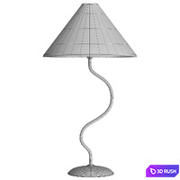 Zigzag Table Lamp 3D Model Vray, Corona
