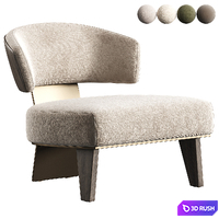 REEVES WOOD Small armchair By Minotti 3D Model Corona