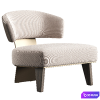 REEVES WOOD Small armchair By Minotti 3D Model Corona