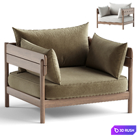 Tanso Outdoor Lounge Chair 3D Model Corona