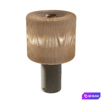 Ramble Tall White Ceramic Table Lamp With Jute 3D Model Corona