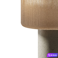 Ramble Tall White Ceramic Table Lamp With Jute 3D Model Corona