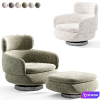 Vivienne High Armchair by Minotti 3D Model Corona