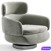 Vivienne High Armchair by Minotti 3D Model Corona