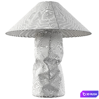 Table Lamp 02 - Lampampe Paper Lamp 3D Model Vray, Corona