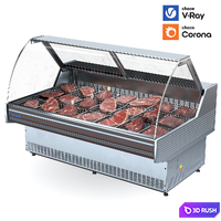 Meat Commercial Display Refrigerator 3D Model Vray, Corona