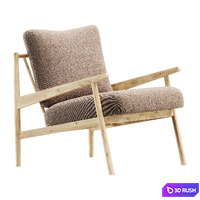 Fauteuil lounge en bouclette Mikkel 3D Model Corona