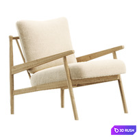 Fauteuil lounge en bouclette Mikkel 3D Model Corona