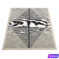 Loscan Recycled Polyester Indoor Outdoor Rug 3D Model Corona
