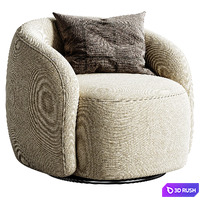 Joli Armchair Olivo 3D Model Vray, Corona