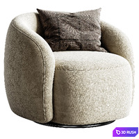 Joli Armchair Olivo 3D Model Vray, Corona