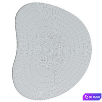 Puddle 02 Area Rug 3D Model Vray, Corona