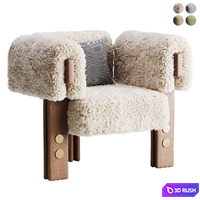 Armchair Evelyn 3D Model Corona