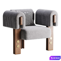 Armchair Evelyn 3D Model Corona