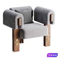 Armchair Evelyn 3D Model Corona