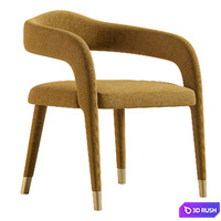 Lucia Green Velvet Dining Chair 3D Model Vray, Corona