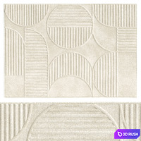 Lotus Leo Rug in Beige 3D Model Vray, Corona
