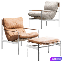 Armchair STUART SLING CHAIR from WEST ELM 3D Model Corona