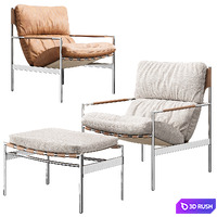Armchair STUART SLING CHAIR from WEST ELM 3D Model Corona