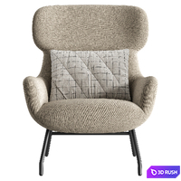 Belina Armchair Kave Home 3D Model Corona