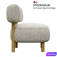 IKEA STOCKHOLM 2025 armchair 3D Model Vray, Corona