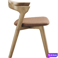 Ethnicraft Bok Chair with Upholstered Seat 3D Model Vray, Corona