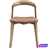Ethnicraft Bok Chair with Upholstered Seat 3D Model Vray, Corona