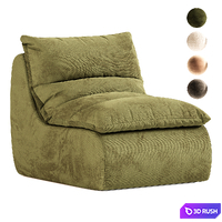 Minimalist solid chair with fixed back