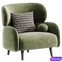 LUNA chair 3D Model Vray, Corona