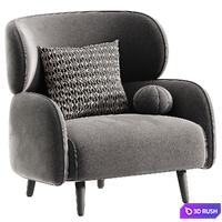 LUNA chair 3D Model Vray, Corona