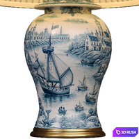 Table lamp with painted Empel Ginger Jar Ceramic 3D Model Vray, Corona