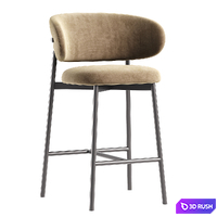 Ferrara Deephouse Bar Stool 3D Model Corona