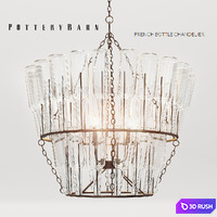 Potterybarn French bottle chandelier 3D Model Vray