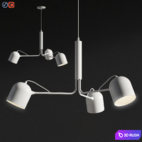 Liang Pendant lamp metal white 3D Model