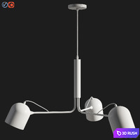 Liang Pendant lamp metal white 3D Model Vray, Corona