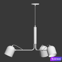 Liang Pendant lamp metal white 3D Model Vray, Corona