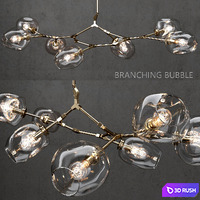 Branching bubble 7 lamps 3D Model Vray, Corona