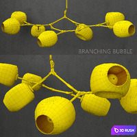 Branching bubble 7 lamps 3D Model Vray, Corona
