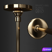 Branching bubble 7 lamps 3D Model Vray, Corona