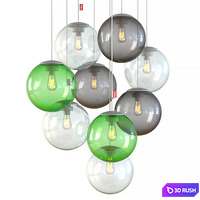 Fatboy Spheremaker colorful ceiling pendant lights 3D Model Vray, Corona