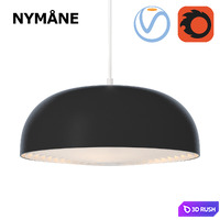 IKEA Nymane Pendant lamp 3D Model Vray, Corona