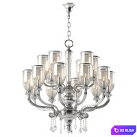 Chandelier Mariner Gallery ArtDeco 3D Model Vray, Corona