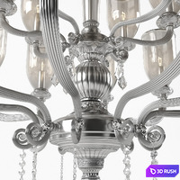 Chandelier Mariner Gallery ArtDeco 3D Model Vray, Corona