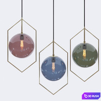 GLASSBALL 3 lampatron pendant light 3D Model Corona